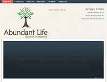 Tablet Screenshot of abundantlifenaz.com